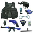 Policial finge usar uniforme para crianças Policial finge usar uniforme para crianças
