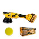Politriz Roto Orbital A Bateria Ingco APLI2002G 20V Brushless Velocidade Variável 2000 A 4800Rpm Disco 125Mm Para Polimento Automotivos Oficinas