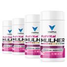 PoliVital Mulher com 20 Vitaminas e Minerais, Colágeno e Ácido Hialurônico - KIT 4 UNIDADES - 240 Cápsulas