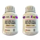 Polivitamínico cabelos e unhas caps 500mg 60 cápsulas kit com 2 potes