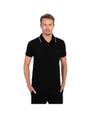 Polo Aramis Gola 3 Frisos Preto Com Caqui