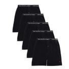 Polo boxer Ralph Lauren Classic Fit de algodão, pacote com 5 unidades, preta