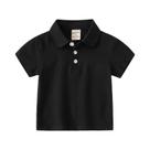 Polo com gola para crianças de 1 a 2, 3, 4, 5, 6 e 7 anos de idade, cor azul e branco, moda, verão