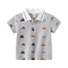 Polo com gola para crianças de 1 a 2, 3, 4, 5, 6 e 7 anos de idade, cor azul e branco, moda, verão Polo com gola para crianças de 1 a 2, 3, 4, 5, 6 e 7 anos de idade, cor azul e branco, moda, verão