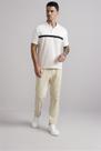 Polo Comfort Malha - Branco / Marrom Craft