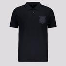Polo Corinthians Poliamida Classic Preta