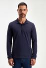 Polo docthos slim manga longa piquet elastano