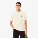 Polo em Moletom com aplique bordado - Corte solto Polo em Moletom com aplique bordado - Corte solto