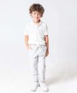 Polo Infantil Manga Curta MR Tam 4 a 10 Off White-92053