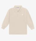 Polo Infantil Manga Longa Menino Trick Nick Bege