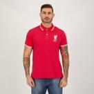 Polo Liverpool Piquet Vermelha e Branca