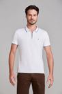 Polo Manga Curta com Zíper Slim Fit - Branco Polo Manga Curta com Zíper Slim Fit - Branco