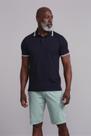 Polo Manga Curta Piquet Básica Slim Fit - Azul Marinho