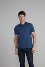 Polo Manga Curta Piquet Básica Slim Fit - Azul Noturno
