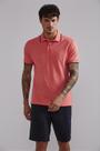Polo Manga Curta Piquet Básica Slim Fit - Rosa Salmão