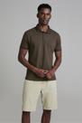Polo Manga Curta Piquet Básica Slim Fit - Verde Azeitona