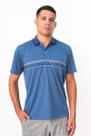 Polo Masculina Estampada com Bolso Azul