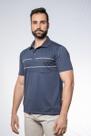 Polo Masculina Estampada com Bolso Chumbo