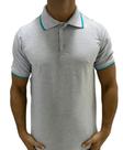 Polo masculina mista mescla com friso