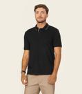 Polo Masculina Pique Duplo Diametro Preto
