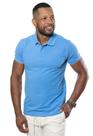 Polo Masculina Piquet Azul Detalhe Branco- CO2 Polo Masculina Piquet Azul Detalhe Branco- CO2