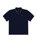 Polo Masculina Plus Size Básica Piquê Diametro Azul - Rovitex Plus Size