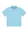 Polo Masculina Plus Size Básica Piquê Diametro Azul - Rovitex Plus Size