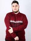 Pólo masculino com botão e jacquard