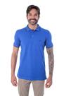 Polo Piquet Algodão com Elastano Gold Azul