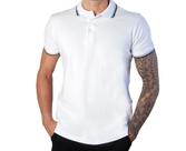 Polo piquet algodao com elastano gold branca Polo piquet algodao com elastano gold branca