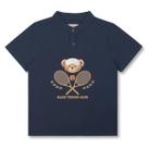 Polo piquet elastano teddy tenis mc infantil marinho dame