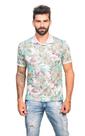 Pólo Tony Menswear Piquet Folhagens Cinza