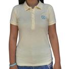 Polo Txc Amarelo logo azul