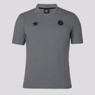 Polo Umbro Grêmio Viagem 2025 Cinza e Preta