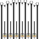 Pólos de luz String NUERPO, pacote com 7, 3 m de metal externo