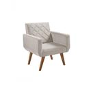 Poltrona 1 Lugar Braço Anabelle Unidecor Bege Poltrona 1 Lugar Braço Anabelle Unidecor Bege