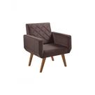 Poltrona 1 Lugar Braço Anabelle Unidecor Marrom