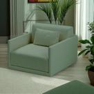 Poltrona 1 Lugar Revestimento em Sarja Verde Médio Poltrona 1 Lugar Revestimento em Sarja Verde Médio