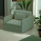 Poltrona 1 Lugar Revestimento em Sarja Verde Médio Poltrona 1 Lugar Revestimento em Sarja Verde Médio