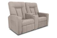 Poltrona 2 Lugares Reclinável Jetta Suede Bege