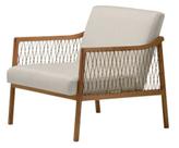 Poltrona Acaé Assento Algodão Estrutura Madeira Cedro 80cm - 70425 Poltrona Acaé Assento Algodão Estrutura Madeira Cedro 80cm - 70425