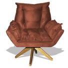 Poltrona Albany Base Giratoria Decorativa - cobre Poltrona Albany Base Giratoria Decorativa - cobre