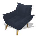 Poltrona Albany Pes Palito Decorativa - Azul Marinho