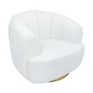 Poltrona Alto Design Branco Base Metal Dourado Luxuoso Poltrona Alto Design Branco Base Metal Dourado Luxuoso