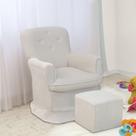 Poltrona Amamentação para Quarto Fiorela com Puff Amo Estofados