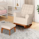Poltrona Amamentação Paris Balanço Com Puff Movellu Home Poltrona Amamentação Paris Balanço Com Puff Movellu Home
