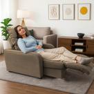 Poltrona Amamentação Retrátil E Reclinável Sala Quarto Mamãe Azera