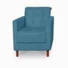 Poltrona Angelina Confortavel Luxo Suede Azul Claro