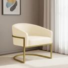 Poltrona Arielle Industrial Sintético PU Espuma D26 Bege D'Rossi Poltrona Arielle Industrial Sintético PU Espuma D26 Bege D'Rossi