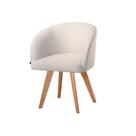 Poltrona Atena com Base Fixa em Madeira Due Decor